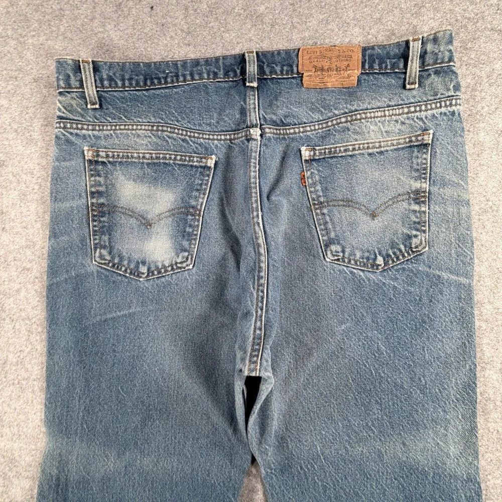Levis 509 Jeans Vintage 80s Orange Tab Dark Blue Wash Size 42X30
